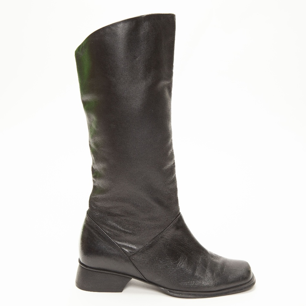 Brazilian Leather Mid-Calf Slouch Boots